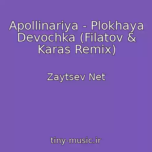 کاور آهنگ Apollinariya - Plokhaya Devochka (Filatov & Karas Remix) از Zaytsev Net