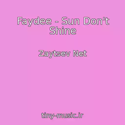 کاور آهنگ Faydee - Sun Don't Shine از Zaytsev Net