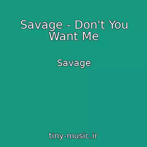 کاور آهنگ Savage - Don't You Want Me از Savage