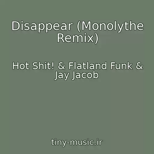 کاور آهنگ Disappear (Monolythe Remix) از Hot Shit! & Flatland Funk & Jay Jacob