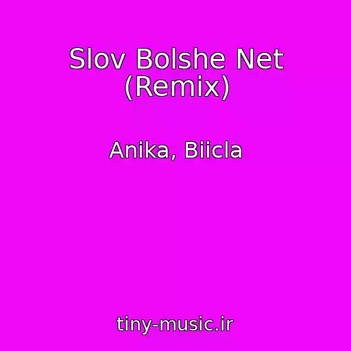 کاور آهنگ Slov Bolshe Net (Remix) از Anika, Biicla