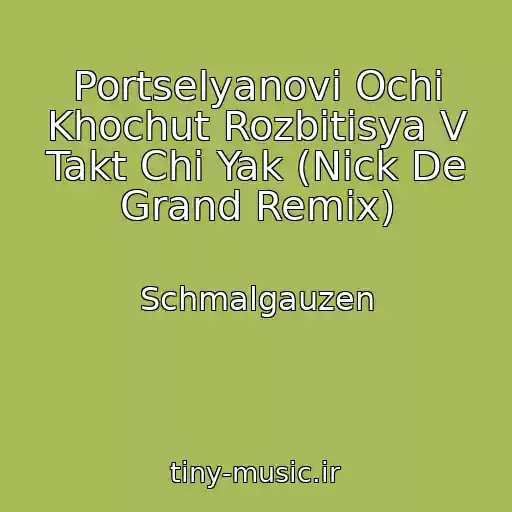 کاور آهنگ Portselyanovі Ochі Khochut Rozbitisya V Takt Chi Yak (Nick De Grand Remix) از Schmalgauzen