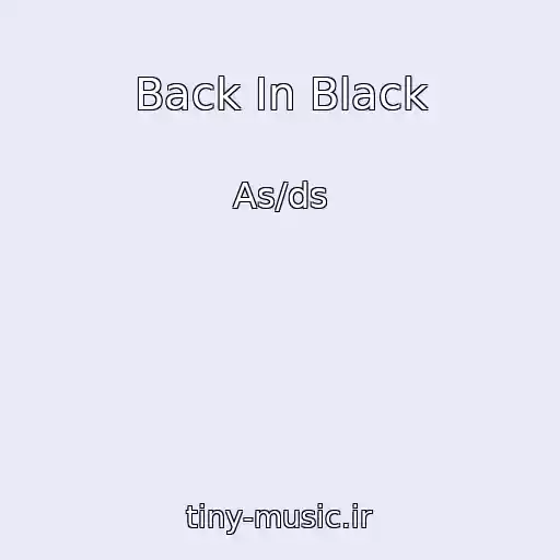 کاور آهنگ Back In Black از As/ds
