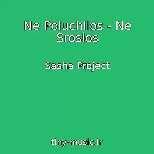 کاور آهنگ Ne Poluchilos - Ne Sroslos از Sasha Project