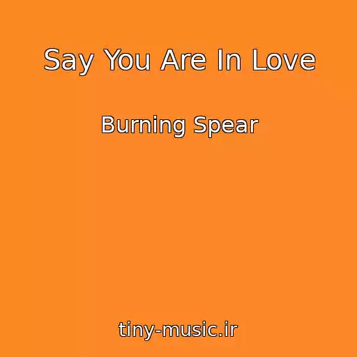 کاور آهنگ Say You Are In Love از Burning Spear