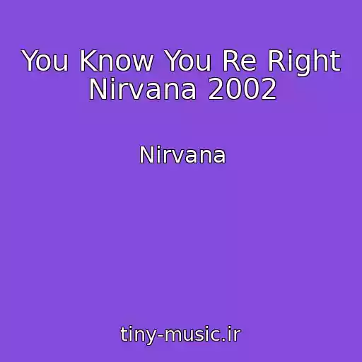 کاور آهنگ You Know You Re Right Nirvana 2002 از Nirvana