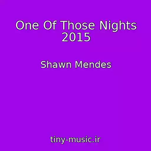 کاور آهنگ One Of Those Nights 2015 از Shawn Mendes