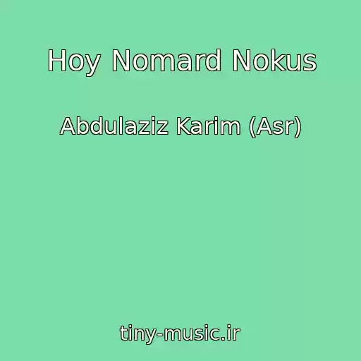 کاور آهنگ Hoy Nomard Nokus از Abdulaziz Karim (Asr)