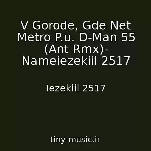 کاور آهنگ V Gorode, Gde Net Metro P.u. D-Man 55 (Ant Rmx)- Nameiezekiil 2517 از Iezekiil 2517