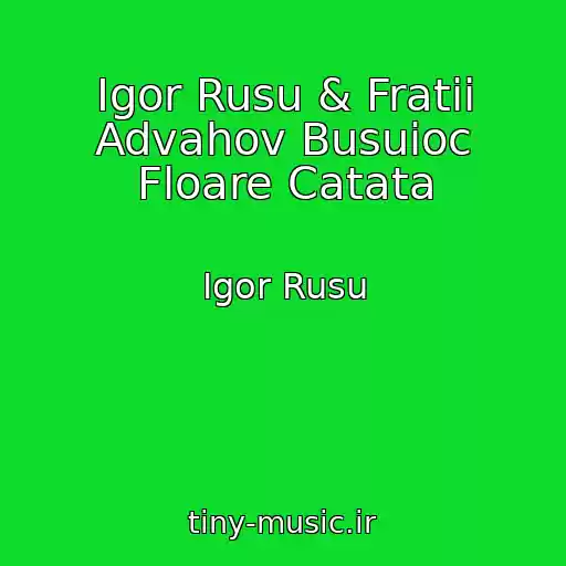 کاور آهنگ Igor Rusu & Fratii Advahov Busuioc Floare Catata از Igor Rusu