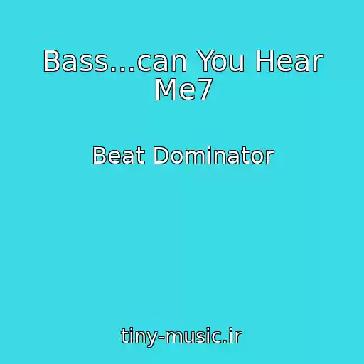 کاور آهنگ Bass...can You Hear Me7 از Beat Dominator