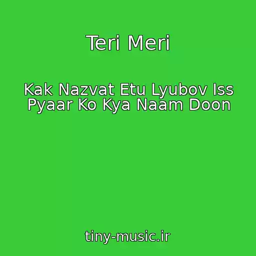 کاور آهنگ Teri Meri از Kak Nazvat Etu Lyubov Iss Pyaar Ko Kya Naam Doon