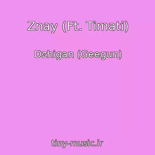 کاور آهنگ Znay (Ft. Timati) از Dzhigan (Geegun)