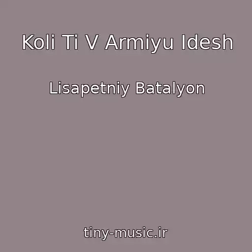 کاور آهنگ Koli Ti V Armіyu Іdesh از Lіsapetniy Batalyon