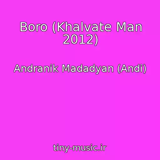 کاور آهنگ Boro (Khalvate Man 2012) از Andranik Madadyan (Andi)