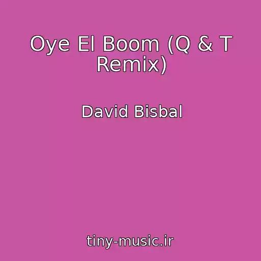کاور آهنگ Oye El Boom (Q & T Remix) از David Bisbal
