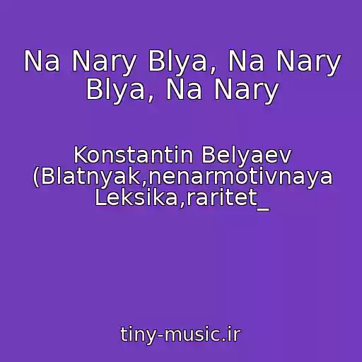 کاور آهنگ Na Nary Blya, Na Nary Blya, Na Nary از Konstantin Belyaev (Blatnyak,nenarmotivnaya Leksika,raritet_