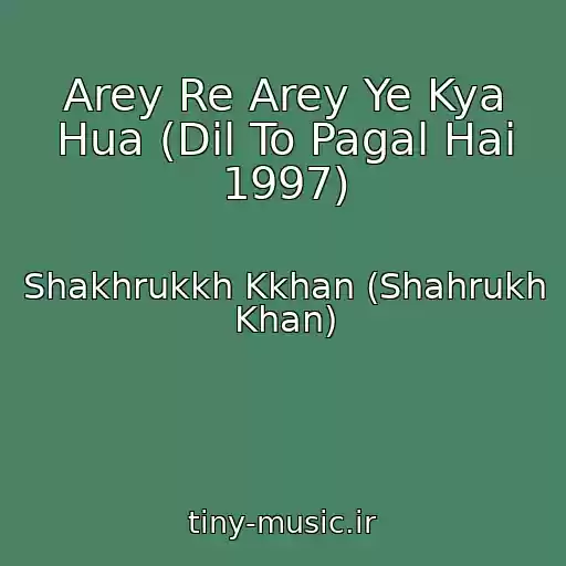 کاور آهنگ Arey Re Arey Ye Kya Hua (Dil To Pagal Hai 1997) از Shakhrukkh Kkhan (Shahrukh Khan)