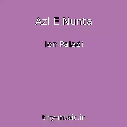 کاور آهنگ Azi E Nunta از Ion Paladi