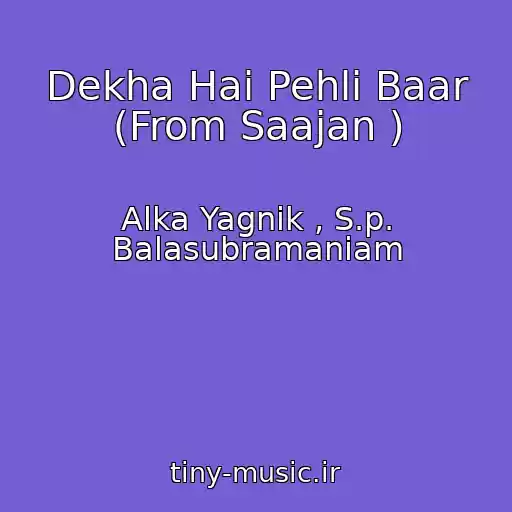 کاور آهنگ Dekha Hai Pehli Baar (From Saajan ) از Alka Yagnik , S.p. Balasubramaniam