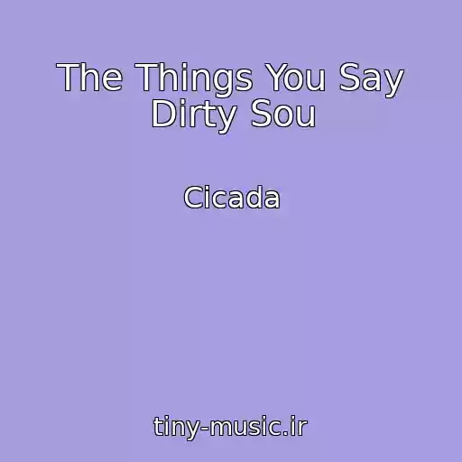 کاور آهنگ The Things You Say Dirty Sou از Cicada