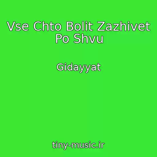 کاور آهنگ Vse Chto Bolit Zazhivet Po Shvu از Gidayyat