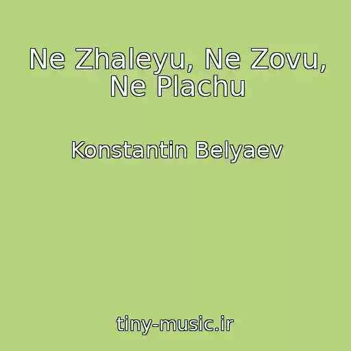 کاور آهنگ Ne Zhaleyu, Ne Zovu, Ne Plachu از Konstantin Belyaev