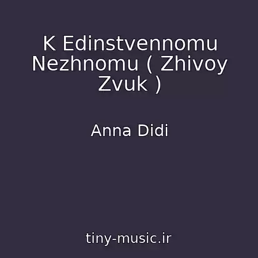 کاور آهنگ K Edinstvennomu Nezhnomu ( Zhivoy Zvuk ) از Anna Didi