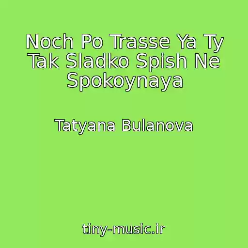 کاور آهنگ Noch Po Trasse Ya Ty Tak Sladko Spish Ne Spokoynaya از Tatyana Bulanova