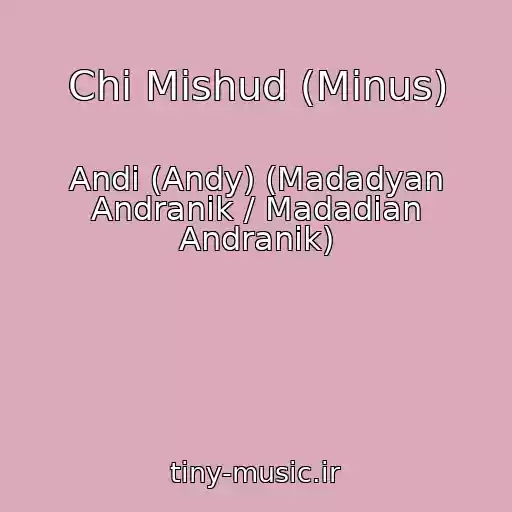 کاور آهنگ Chi Mishud (Minus) از Andi (Andy) (Madadyan Andranik / Madadian Andranik)