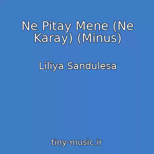کاور آهنگ Ne Pitay Mene (Ne Karay) (Minus) از Liliya Sandulesa
