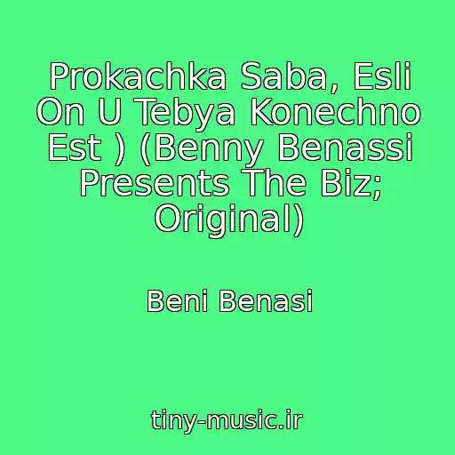 کاور آهنگ Prokachka Saba, Esli On U Tebya Konechno Est ) (Benny Benassi Presents The Biz; Original) از Beni Benasi