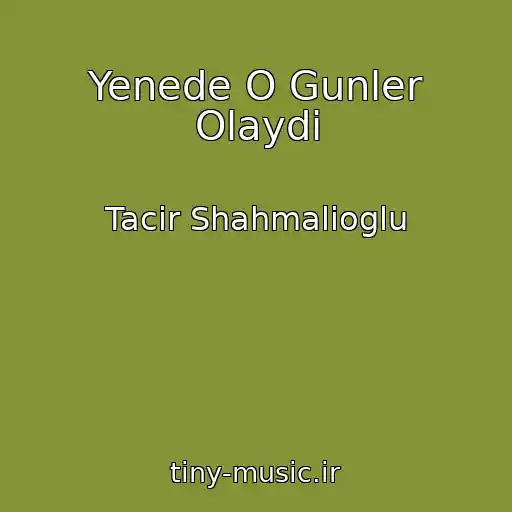 کاور آهنگ Yenede O Gunler Olaydi از Tacir Shahmalioglu