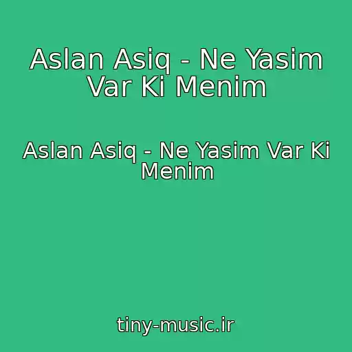 کاور آهنگ Aslan Asiq - Ne Yasim Var Ki Menim از Aslan Asiq - Ne Yasim Var Ki Menim