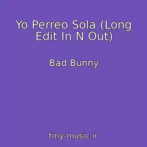 کاور آهنگ Yo Perreo Sola (Long Edit In N Out) از Bad Bunny