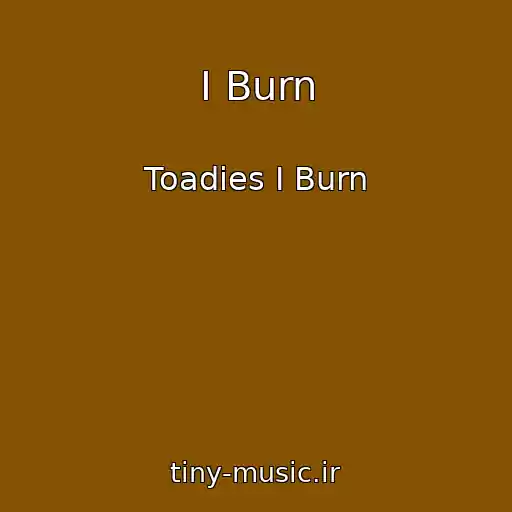 کاور آهنگ I Burn از Toadies I Burn