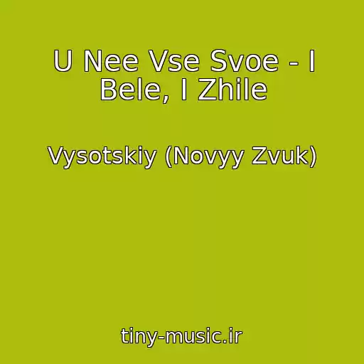 کاور آهنگ U Nee Vse Svoe - I Bele, I Zhile از Vysotskiy (Novyy Zvuk)