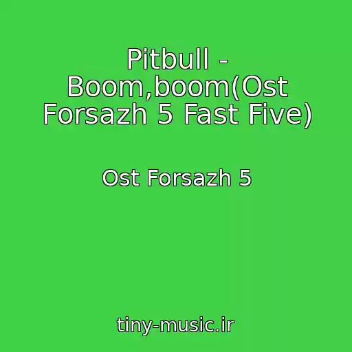 کاور آهنگ Pitbull - Boom,boom(Ost Forsazh 5 Fast Five) از Ost Forsazh 5