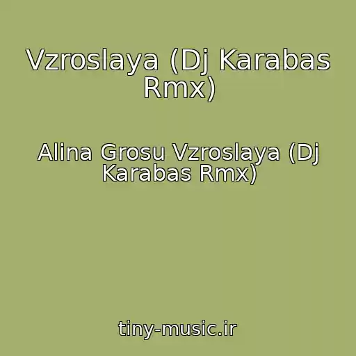 کاور آهنگ Vzroslaya (Dj Karabas Rmx) از Alina Grosu Vzroslaya (Dj Karabas Rmx)