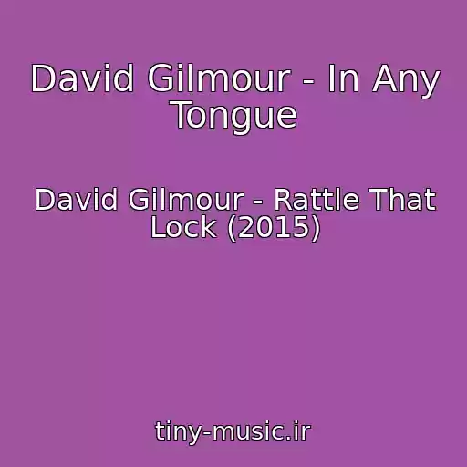 کاور آهنگ David Gilmour - In Any Tongue از David Gilmour - Rattle That Lock (2015)