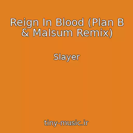 کاور آهنگ Reign In Blood (Plan B & Malsum Remix) از Slayer