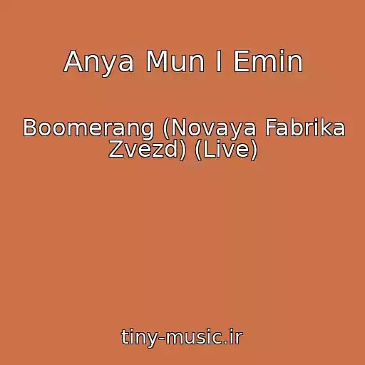کاور آهنگ Anya Mun I Emin از Boomerang (Novaya Fabrika Zvezd) (Live)