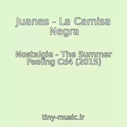 کاور آهنگ Juanes - La Camisa Negra از Nostalgie - The Summer Feeling Cd4 (2015)