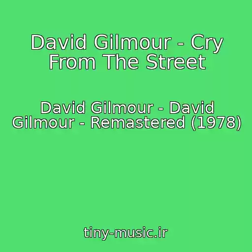 کاور آهنگ David Gilmour - Cry From The Street از David Gilmour - David Gilmour - Remastered (1978)