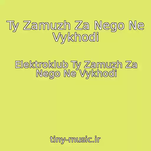 کاور آهنگ Ty Zamuzh Za Nego Ne Vykhodi از Elektroklub Ty Zamuzh Za Nego Ne Vykhodi