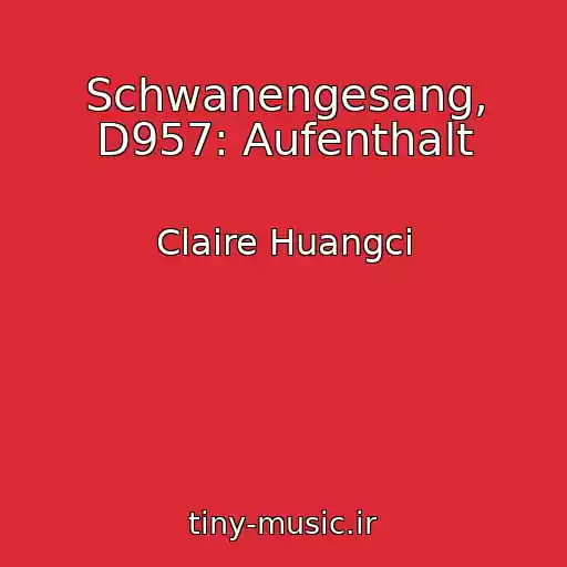 کاور آهنگ Schwanengesang, D957: Aufenthalt از Claire Huangci