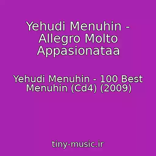 کاور آهنگ Yehudi Menuhin - Allegro Molto Appasionataa از Yehudi Menuhin - 100 Best Menuhin (Cd4) (2009)
