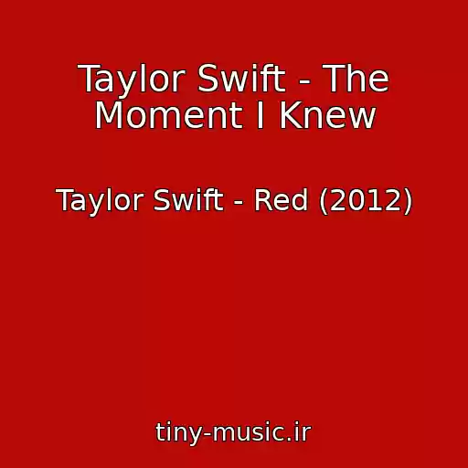 کاور آهنگ Taylor Swift - The Moment I Knew از Taylor Swift - Red (2012)