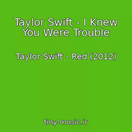 کاور آهنگ Taylor Swift - I Knew You Were Trouble از Taylor Swift - Red (2012)