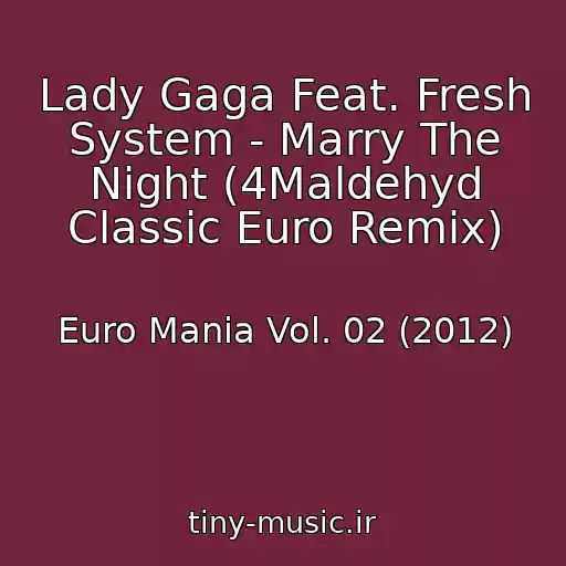 کاور آهنگ Lady Gaga Feat. Fresh System - Marry The Night (4Maldehyd Classic Euro Remix) از Euro Mania Vol. 02 (2012)